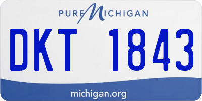 MI license plate DKT1843