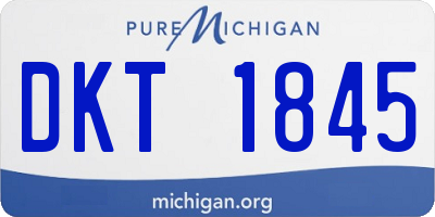 MI license plate DKT1845