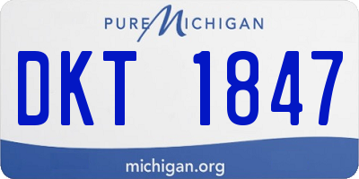 MI license plate DKT1847