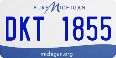 MI license plate DKT1855