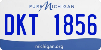 MI license plate DKT1856