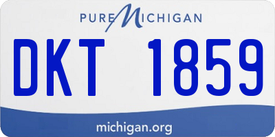 MI license plate DKT1859