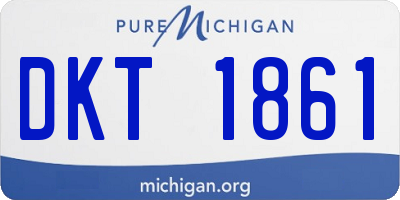 MI license plate DKT1861