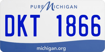 MI license plate DKT1866