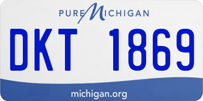 MI license plate DKT1869