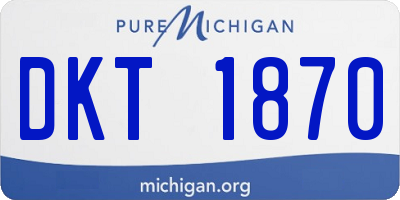 MI license plate DKT1870