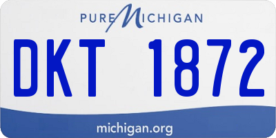 MI license plate DKT1872