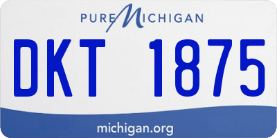 MI license plate DKT1875