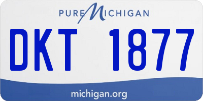 MI license plate DKT1877