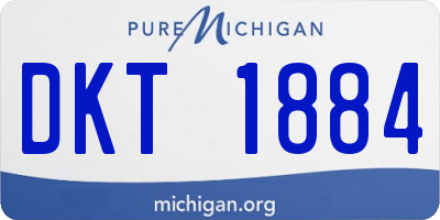 MI license plate DKT1884