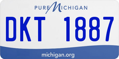 MI license plate DKT1887