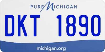MI license plate DKT1890