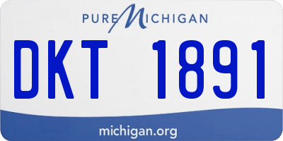 MI license plate DKT1891