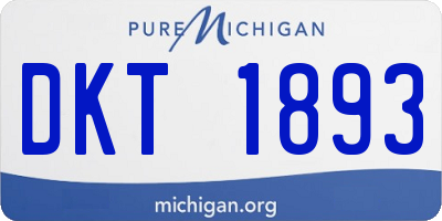 MI license plate DKT1893