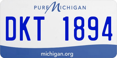 MI license plate DKT1894