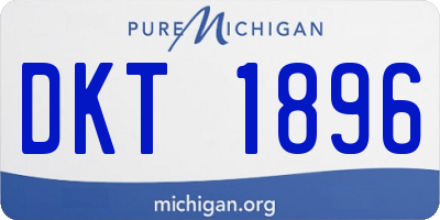 MI license plate DKT1896