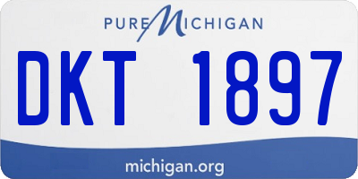 MI license plate DKT1897