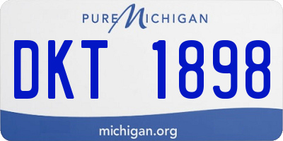 MI license plate DKT1898