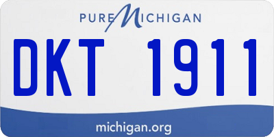 MI license plate DKT1911