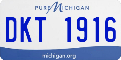 MI license plate DKT1916