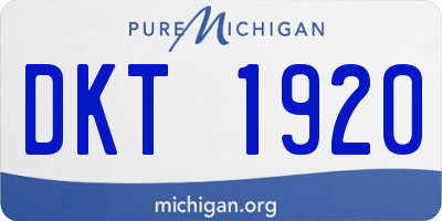 MI license plate DKT1920