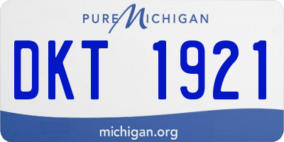 MI license plate DKT1921
