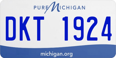 MI license plate DKT1924