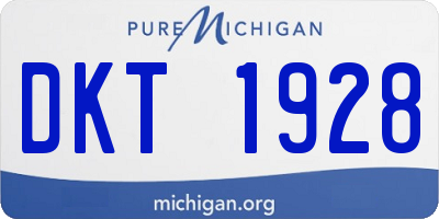 MI license plate DKT1928
