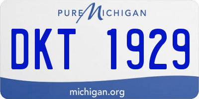 MI license plate DKT1929