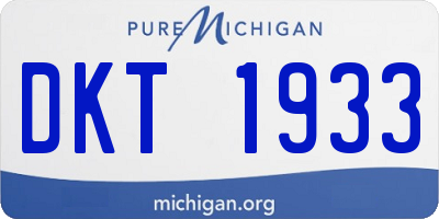 MI license plate DKT1933
