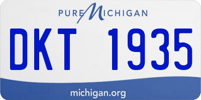 MI license plate DKT1935