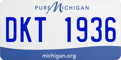 MI license plate DKT1936
