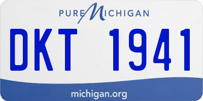 MI license plate DKT1941