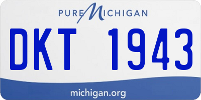 MI license plate DKT1943