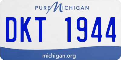 MI license plate DKT1944