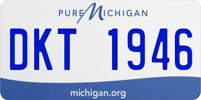 MI license plate DKT1946