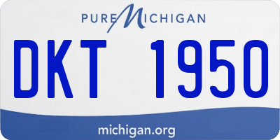 MI license plate DKT1950