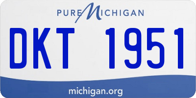 MI license plate DKT1951