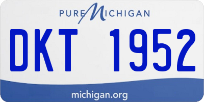 MI license plate DKT1952
