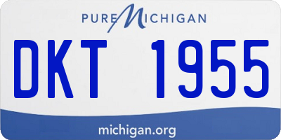 MI license plate DKT1955