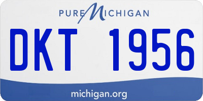 MI license plate DKT1956