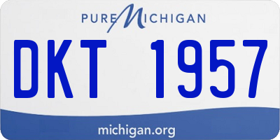 MI license plate DKT1957