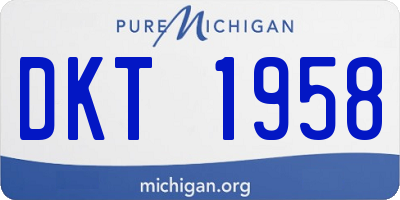 MI license plate DKT1958