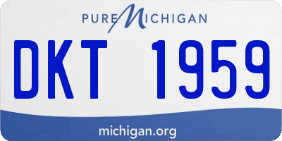 MI license plate DKT1959