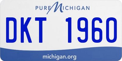 MI license plate DKT1960