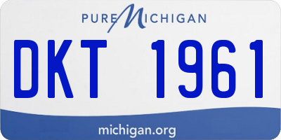 MI license plate DKT1961