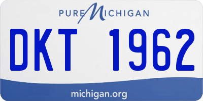 MI license plate DKT1962