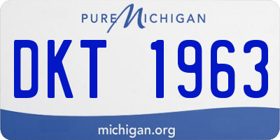 MI license plate DKT1963