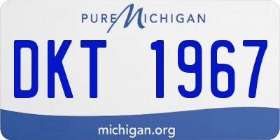 MI license plate DKT1967