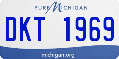 MI license plate DKT1969